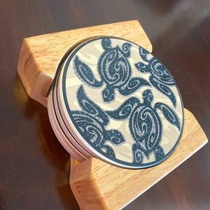 Hawaiian sea turtle coasters